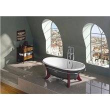Bañera oval gris Newcast ROCA