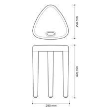 Taburete de baño termoplástico blanco Timblau