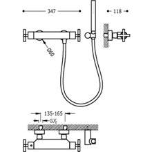 Grifo de ducha termostática ECO Max-Tres manetas cruz