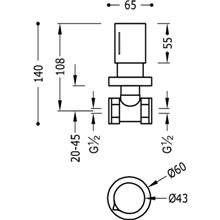 Llave de paso de 1/2" Max-Tres