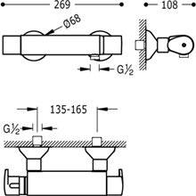 Grifo de ducha termostática BASIC Tres