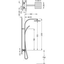 Conjunto de ducha termostática ECO FLAT Tres