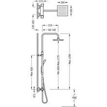 Conjunto de ducha termostática ECO FLAT Tres barra deslizante