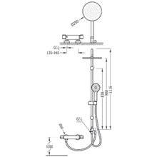 Conjunto de ducha ECO-TERM Tres termostática barra deslizante