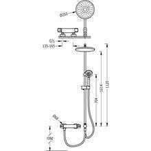Conjunto de ducha ECO-TERM Tres termostática 25 cm