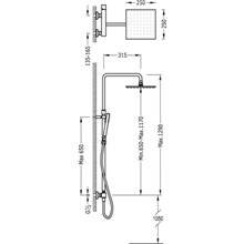 Conjunto de ducha CUADRO Tres anticalcárea