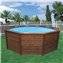 Piscina K2O redonda de madera panelada 315x105 cm
