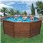 Piscina K2O redonda de madera panelada 315x105 cm