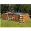 Piscina K2O rectangular de madera panelada 490x293x110 cm