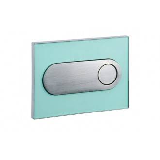 Placa en cromo vidrio verde MOON