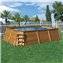 Piscina K2O rectangular de madera panelada 490x293x110 cm