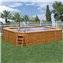 Piscina K2O rectangular de madera panelada 655x390x124 cm