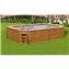 Piscina K2O rectangular de madera panelada 655x390x124 cm