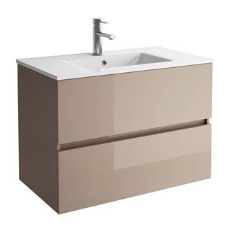 Mueble 91cm Taupe brillo 2 cajones SALGAR FUSSION LINE