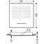 Rociador ducha empotrado a techo LOFT TRES INOX
