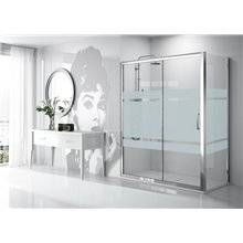 Mampara angular corredera decorado Bali TR102 Kassandra