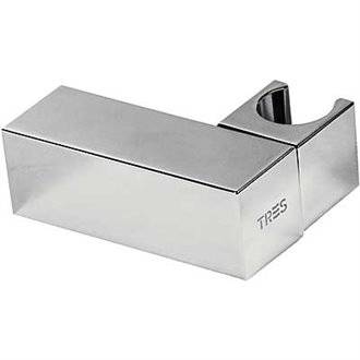 Soporte orientable cuadrado para ducha lat&oacute;n TRES