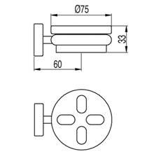 Portacepillos de pared MAX-TRES