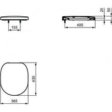 Tapa de inodoro amortiguada CONNECT Ideal Standard