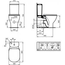 Inodoro pared tanque bajo - Ideal Standard