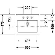 Lavabo semiencastrado 55 Vero Air DURAVIT