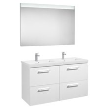Pack mueble 120cm cuatro cajones blanco Prisma Roca