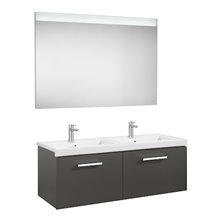 Pack mueble 120cm dos cajones gris antracita Prisma Roca