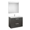 Pack mueble 80cm dos cajones gris Prisma Roca