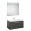 Pack mueble 80cm un caj&oacute;n gris Prisma Roca