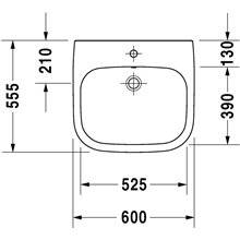 Lavabo mural Vital 60 D-Code DURAVIT