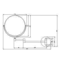 Espejo de aumento (x5) extensible NOFER