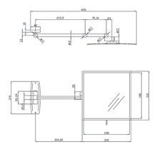 Espejo de aumento (x3) extensible cuadrado NOFER