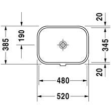 Lavabo empotrado Happy D.2 48 Duravit