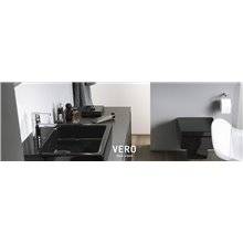 Lavabo mural Vero negro DURAVIT
