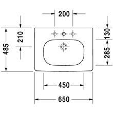 Lavabo para mueble 65 D-Code Duravit