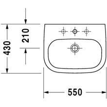 Lavabo mural 55 D-Code DURAVIT