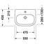Lavabo mural 55 Med D-Code DURAVIT