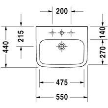Lavabo mural 55 Med DuraStyle DURAVIT