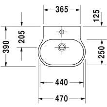 Lavabo mural Foster 47 DURAVIT