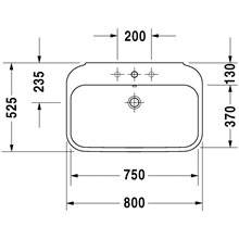 Lavabo mural 80 Happy D.2 DURAVIT
