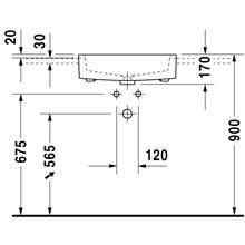 Lavabo semiencastrado 55 Vero DURAVIT