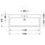 Lavabo negro para mueble 120 rebosadero Vero Duravit