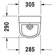 Urinario D-Code alimentación posterior DURAVIT