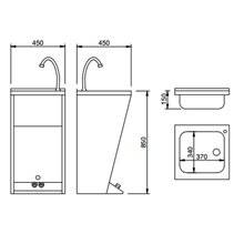 Lavabo registrable doble pulsador acero NOFER