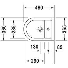 Bidé suspendido Compact Starck 3 Duravit
