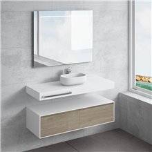Conjunto encimera+lavabo NEREIDA toallero NATUGAMA