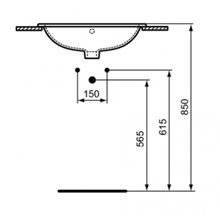 Lavabo bajo encimera ovalado 55 CONNECT Ideal...