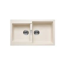 Fregadero beige dos cubetas Oslo QUARZEX® Roca