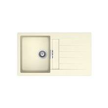 Fregadero beige una cubeta con escurridor Oslo QUARZEX® Roca