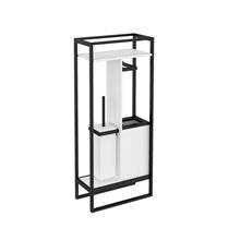 Mueble con portarrollos blanco y negro the grid COSMIC